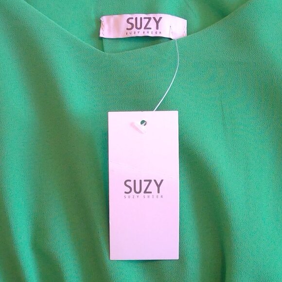 Suzy Shier Bright Green Maxi Dress - NWT - M - Picture 3 of 8